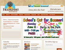 Tablet Screenshot of frankfortparks.org